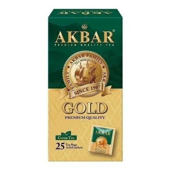Зеленый чай Акбар в пакетиках 50 г