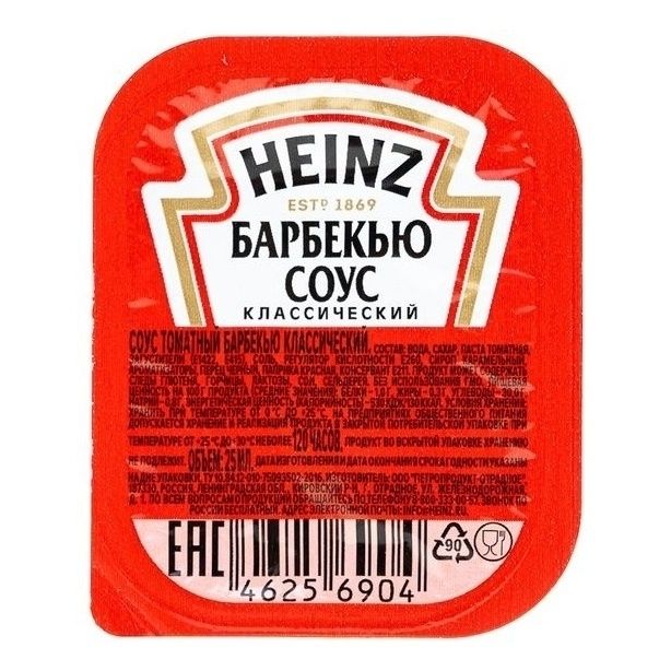 Соус барбекю Хайнц 0,025 л