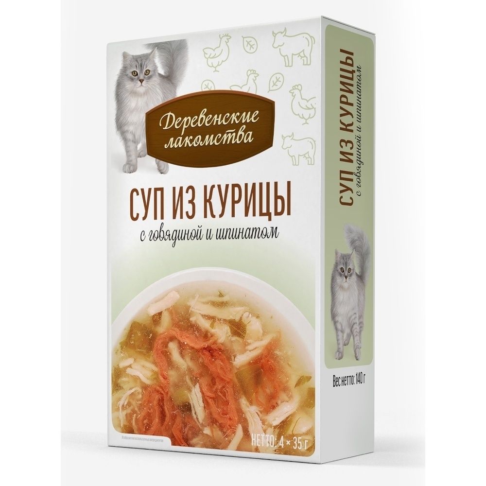 Влажный корм для кошек Деревенские лакомства 4 шт