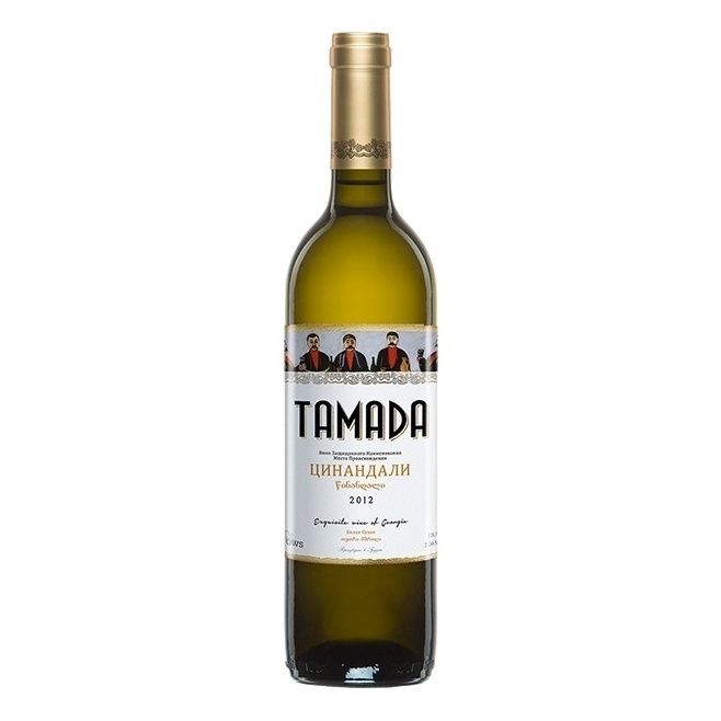 Белое сухое вино Тамада Цинандали 0,75 л
