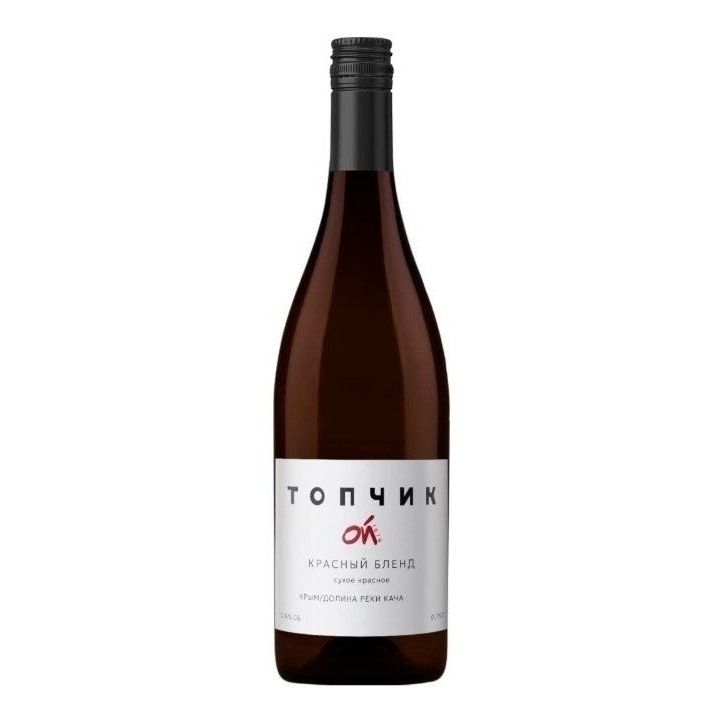 Красное сухое вино Топчикой 0,75 л