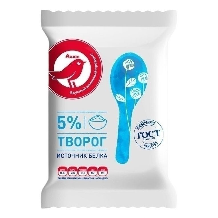 Творог АШАН Красная птица 180 г