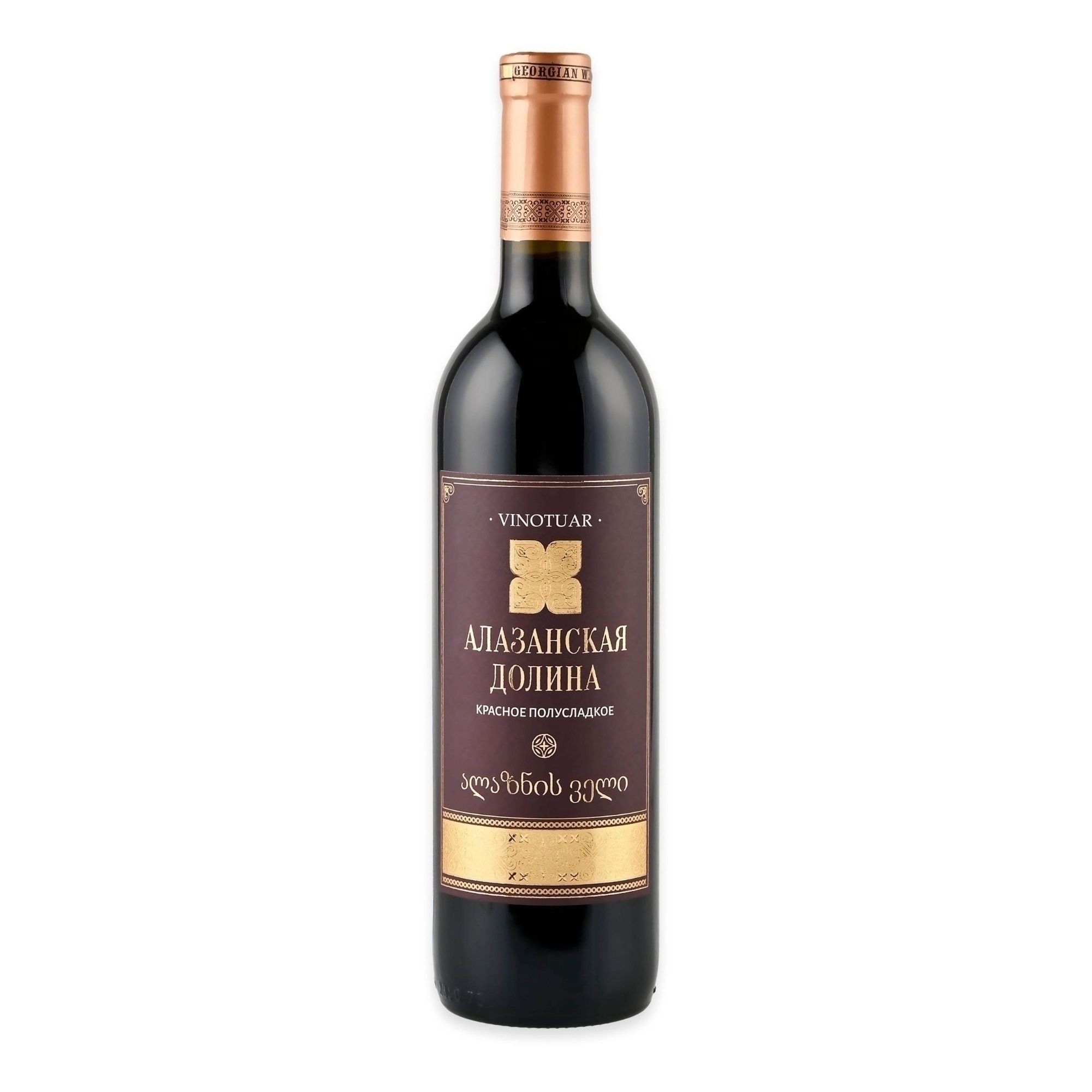 Красное полусладкое вино Vinotuar Алазанская долина 0,75 л