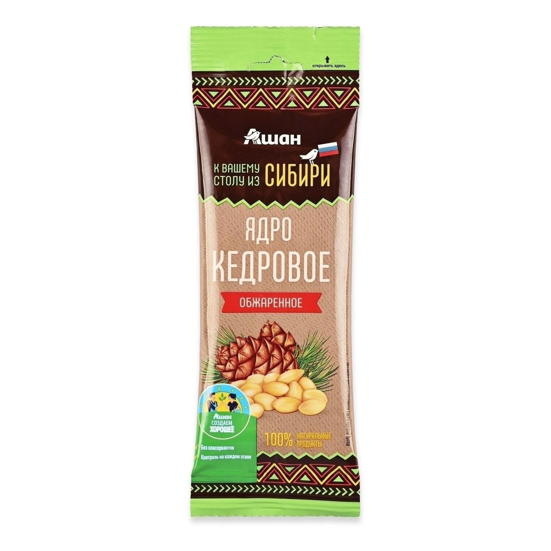 Кедровый орех АШАН Красная птица 30 г