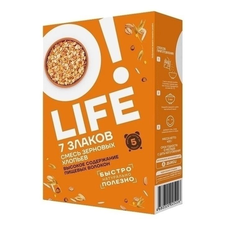 Хлопья O!Life 400 г