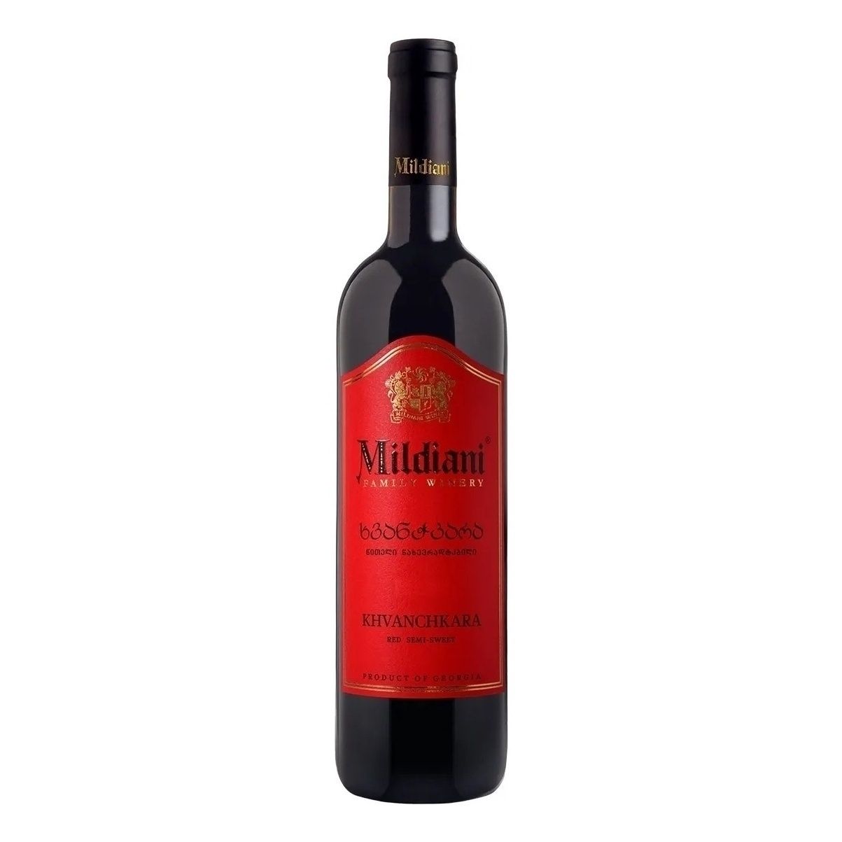 Красное полусладкое вино Mildiani Хванчкара 0,75 л