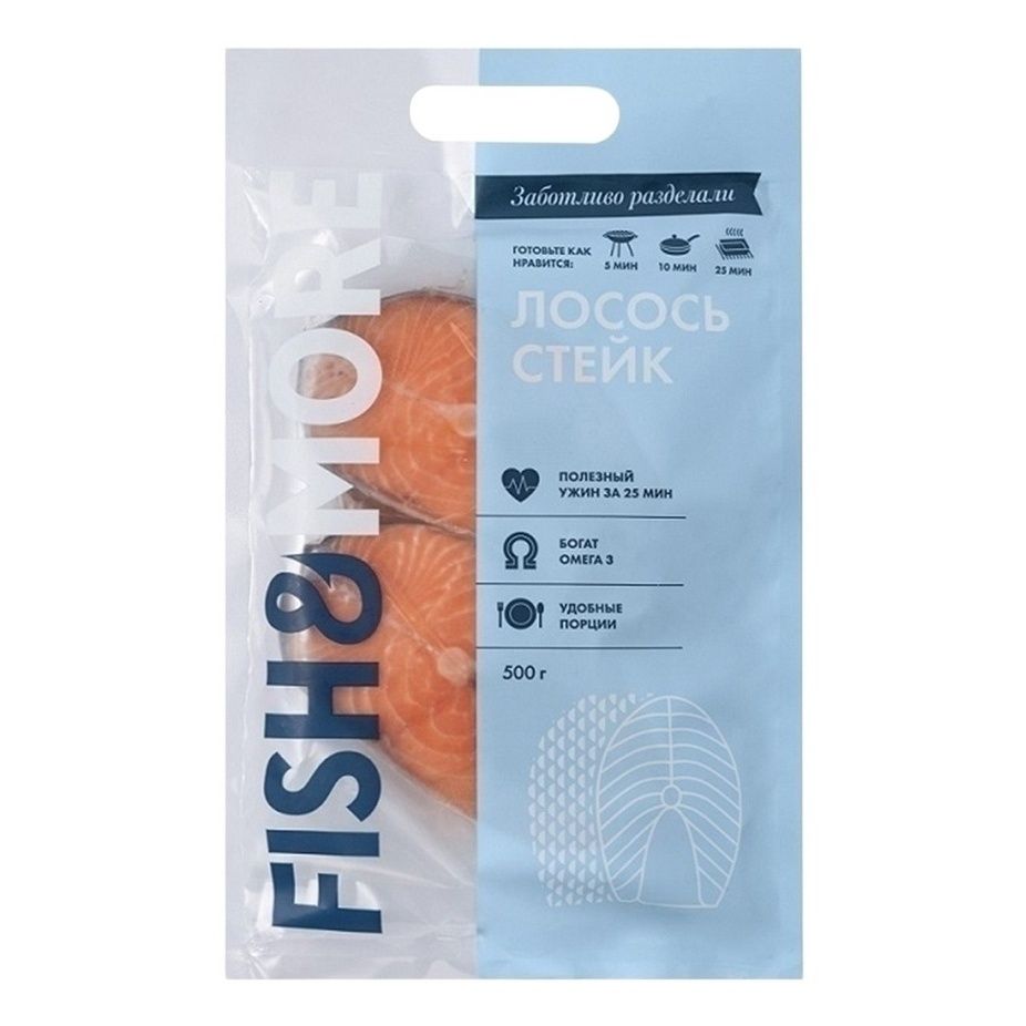 Лосось стейк Fish & More 500 г