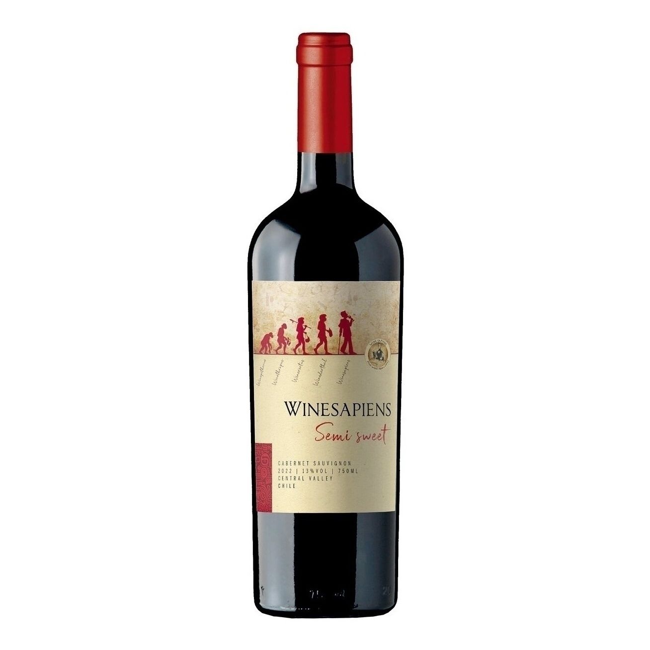 Красное полусладкое вино Winesapiens Каберне Совиньон 0,75 л