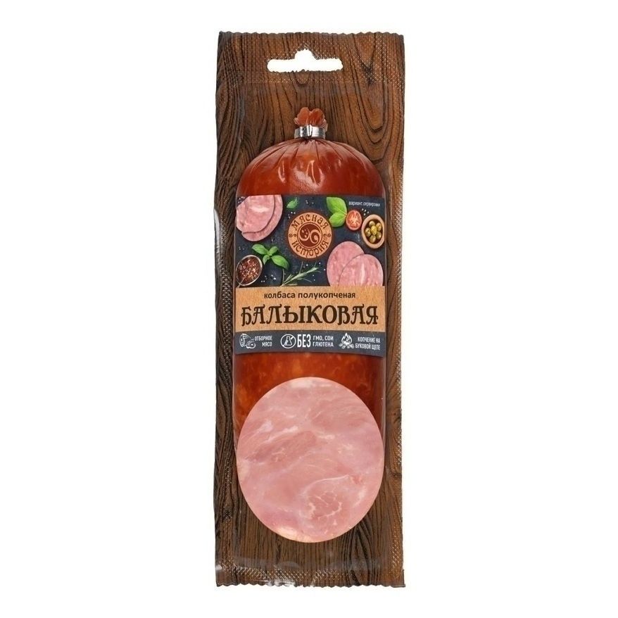 Колбаса полукопченая Мясная История 250 г