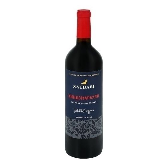 Красное полусладкое вино Saubari Киндзмараули 0,75 л
