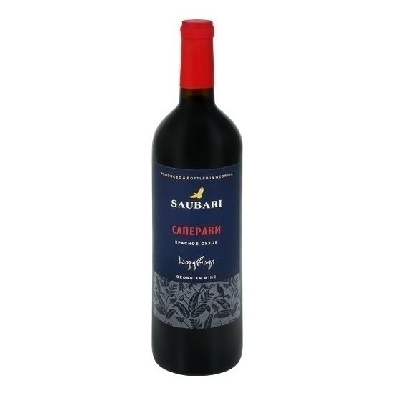 Красное сухое вино Saubari Саперави 0,75 л