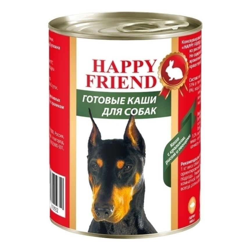 Влажный корм для собак Happy Friend 338 г