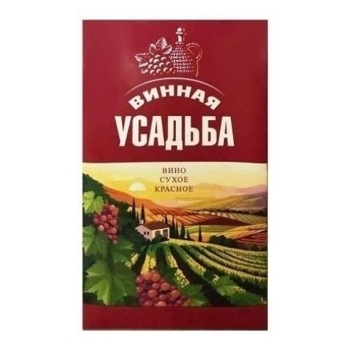 Красное сухое вино Винная Усадьба 1 л