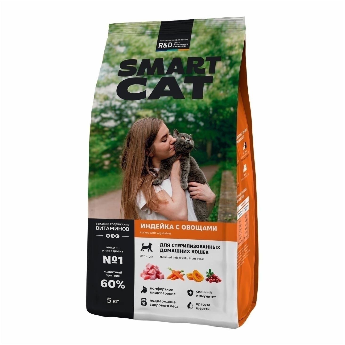 Сухой корм для кошек Smart Cat 5 кг