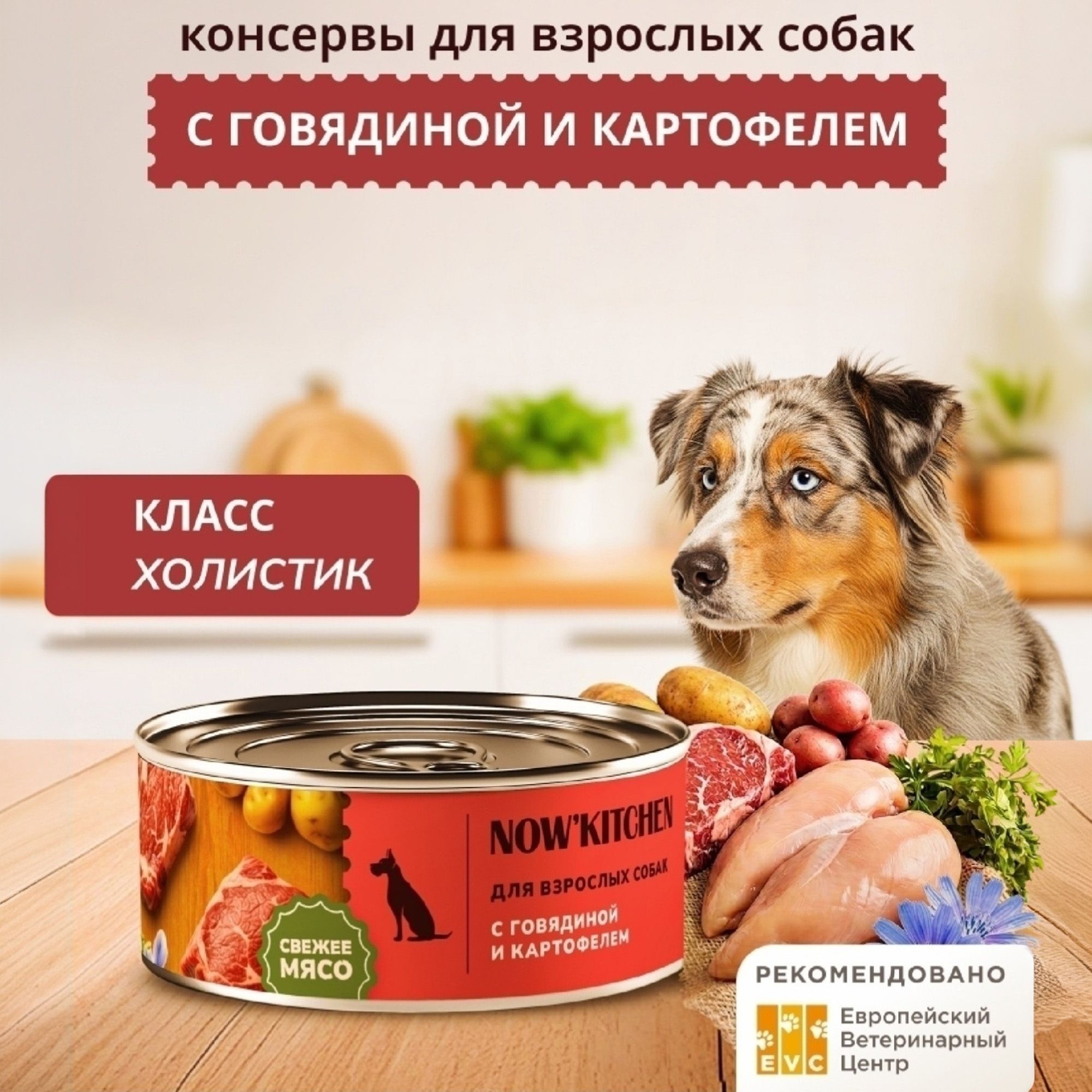Влажный корм для собак Now'Kitchen 100 г