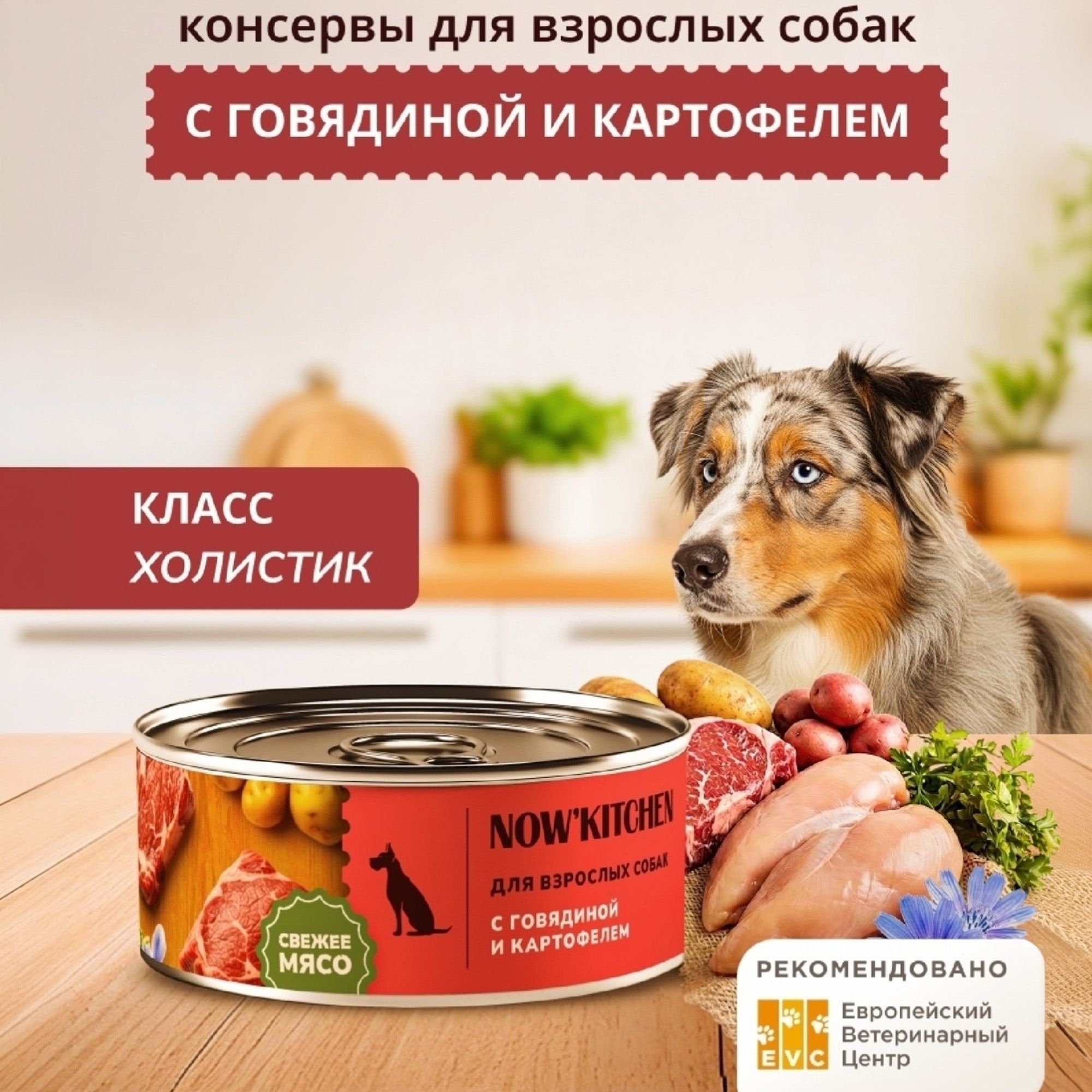 Влажный корм для собак Now'Kitchen 100 г