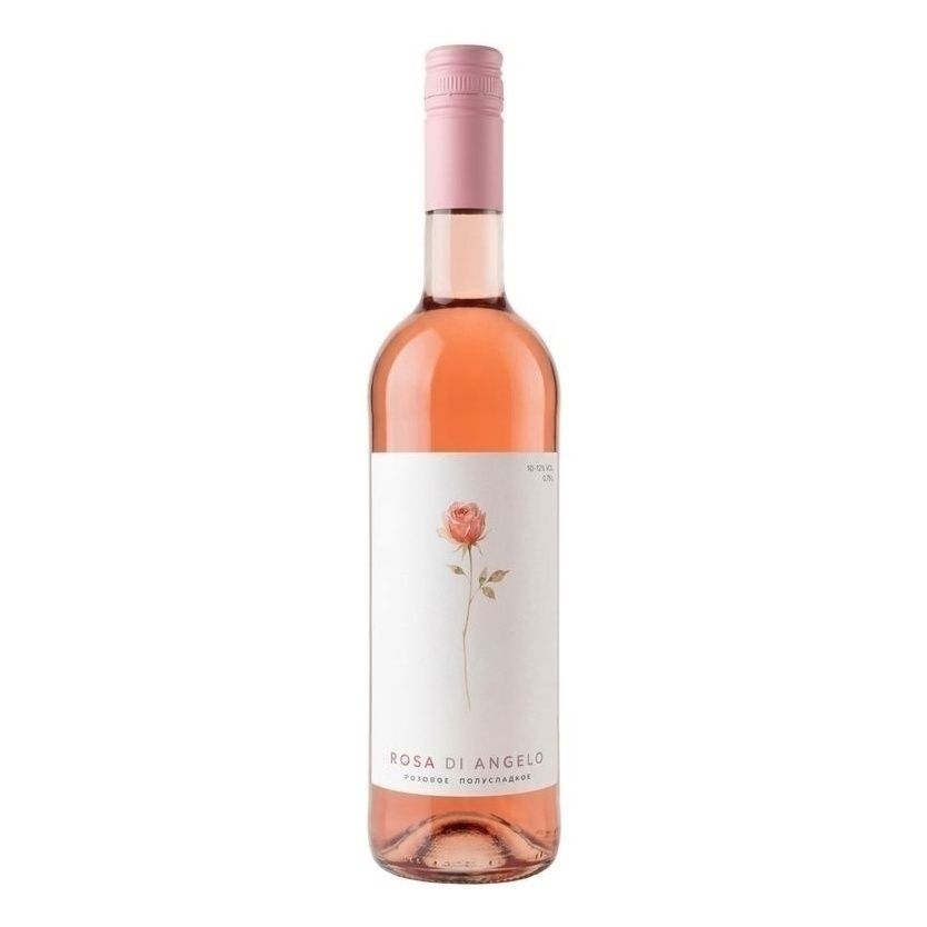 Розовое полусладкое вино Rosa di Angelo 0,75 л
