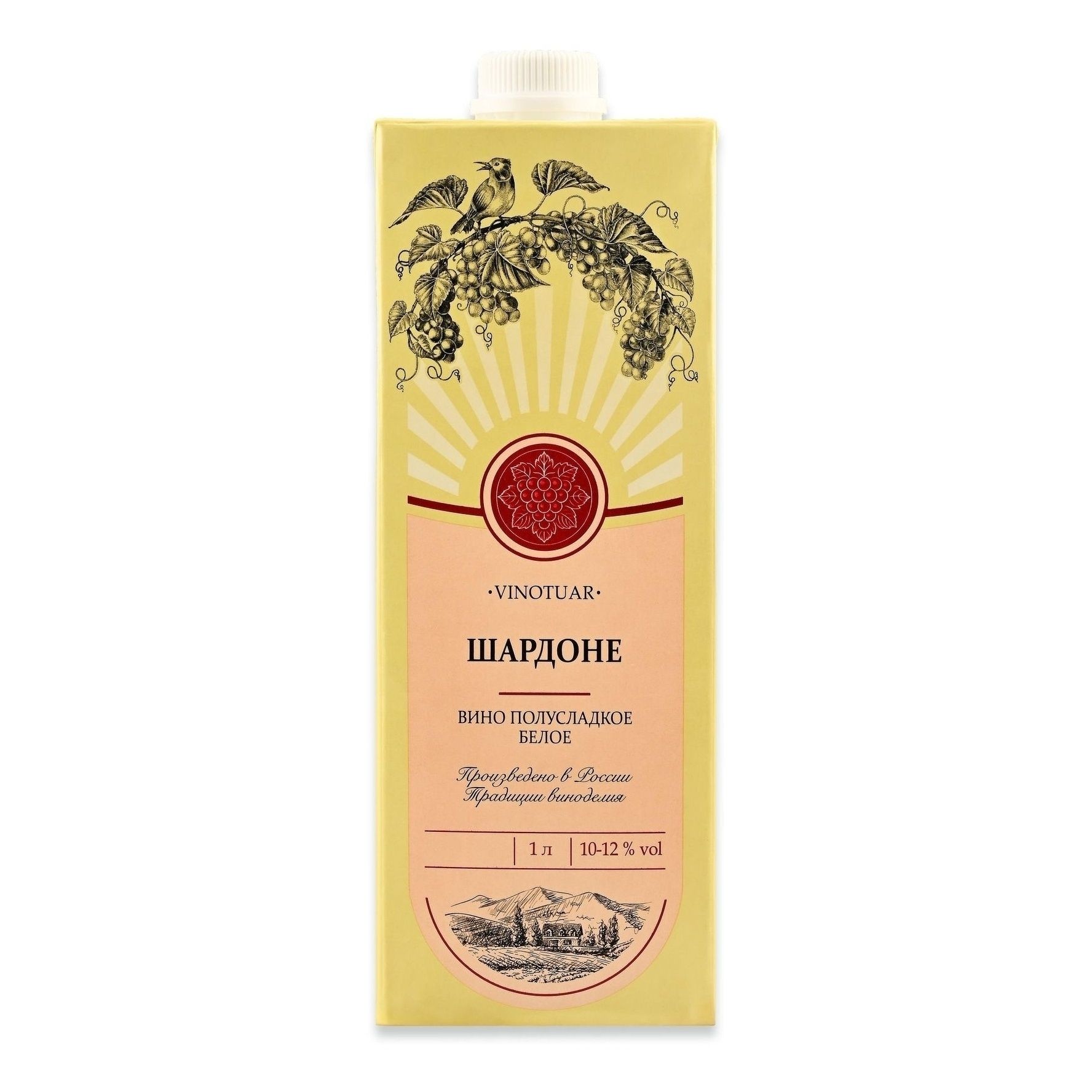 Полусладкое вино Vinotuar Шардоне 1 л