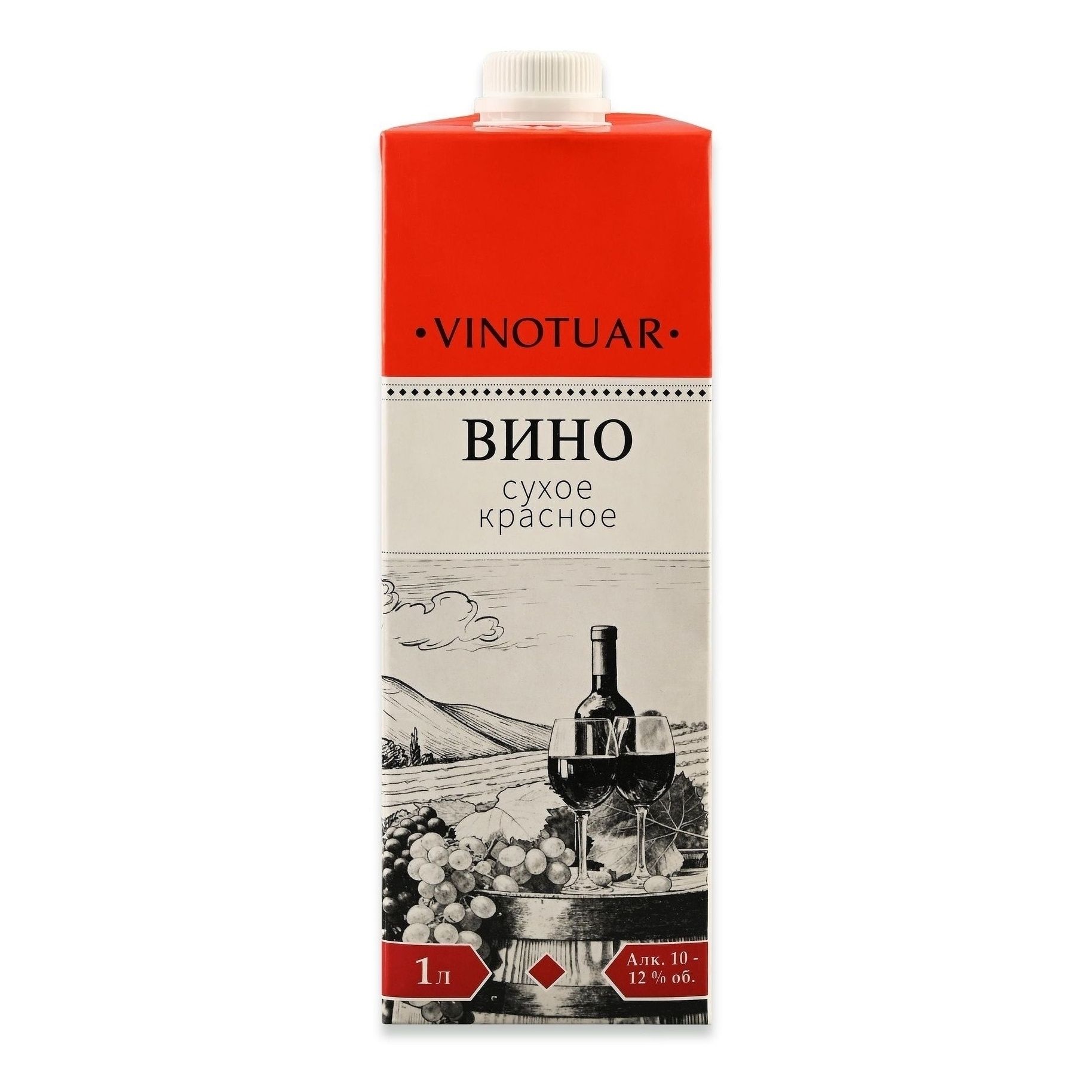 Красное сухое вино Vinotuar 1 л