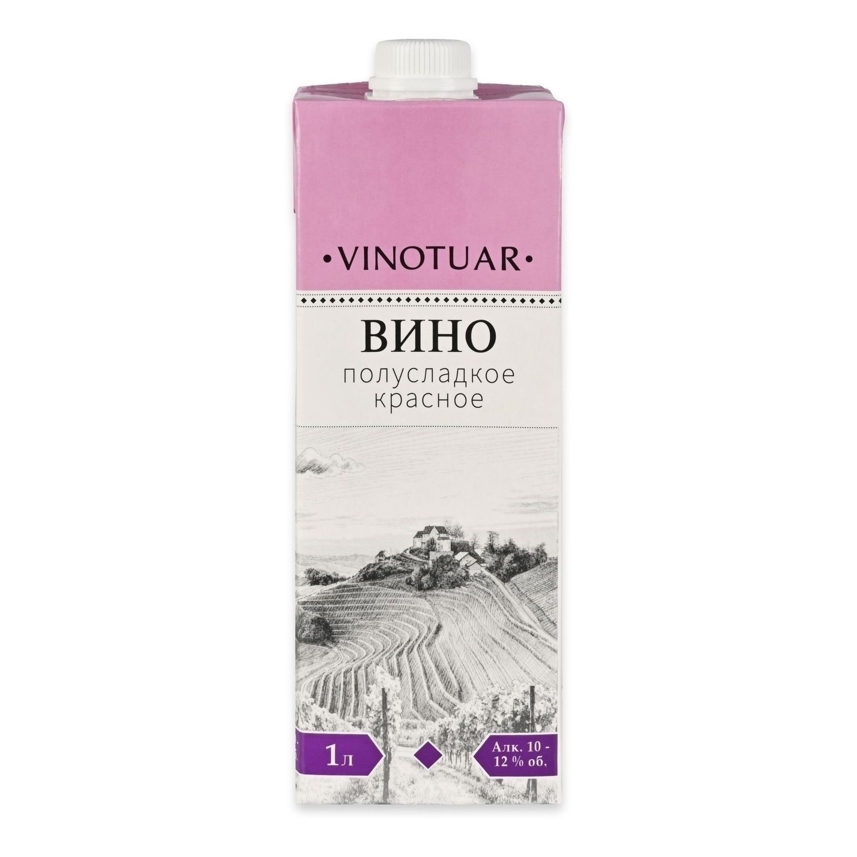 Красное полусладкое вино Vinotuar 1 л