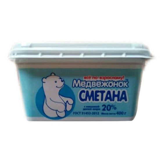 Сметана Медвежонок 400 г