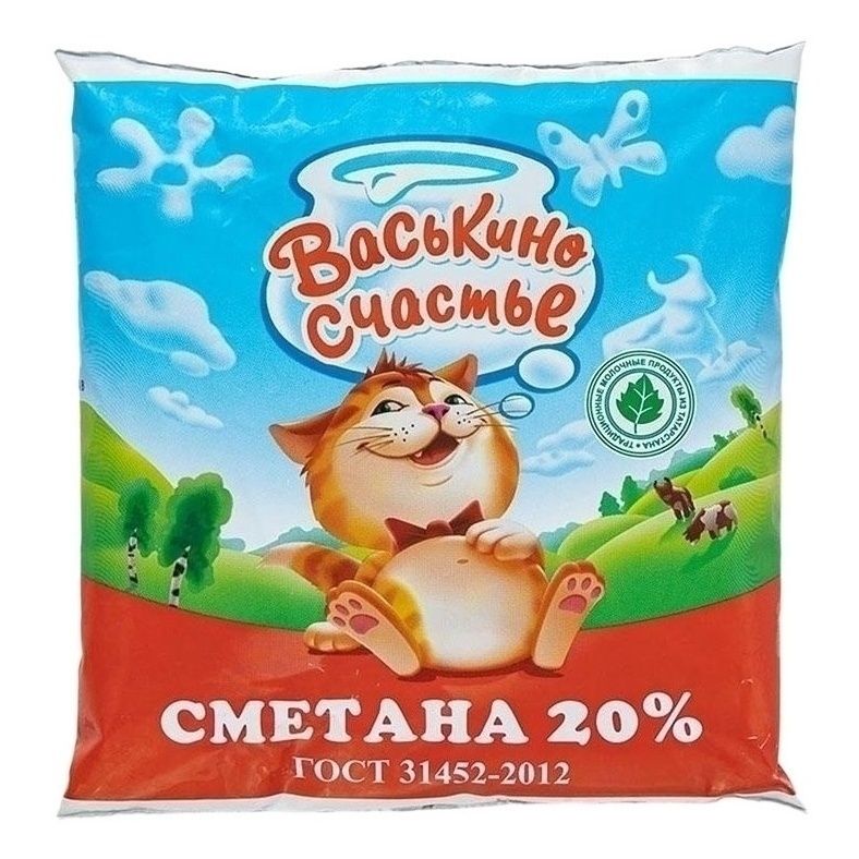 Сметана Васькино счастье 450 г