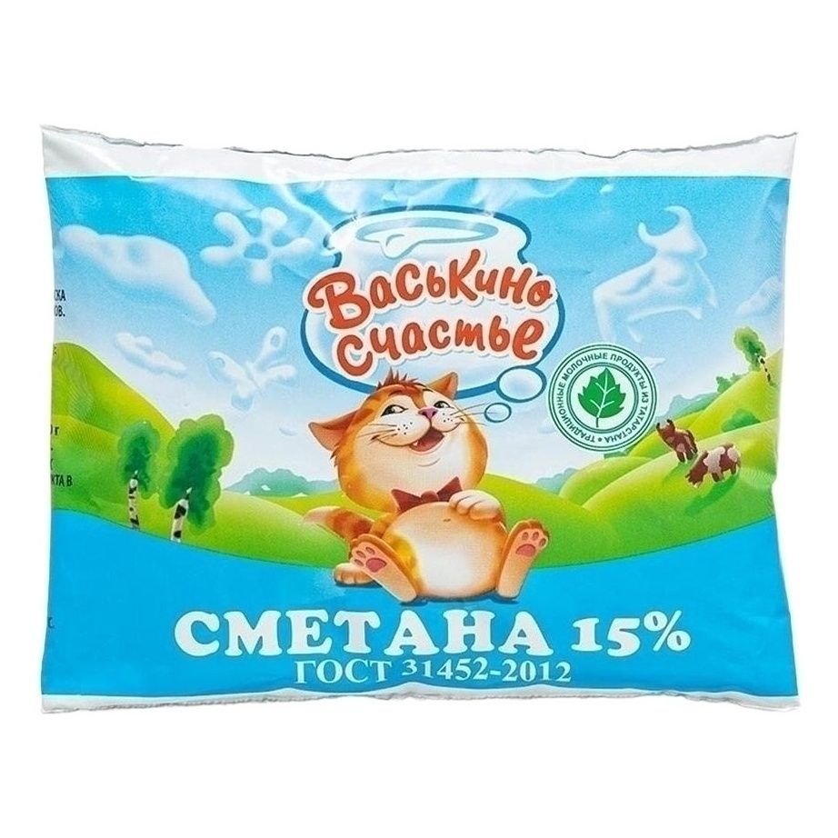 Сметана Васькино счастье 250 г